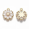 Real 18K Gold Plated Brass Micro Pave Cubic Zirconia Pendants KK-S360-043A-NF-2