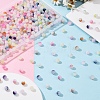 270Pcs 9 Colors Frosted Baking Paint Crackle Glass Beads with Glitter Powder DGLA-YW0001-34-4