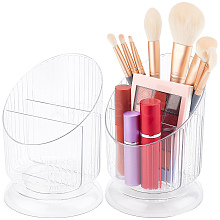 Transparent Plastic Makeup Brush Storage Organizer AJEW-WH0332-33C