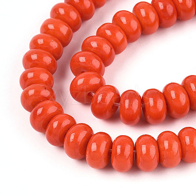 Opaque Spray Painted Glass Beads X-GLAA-ZX008-8mm-18M-1