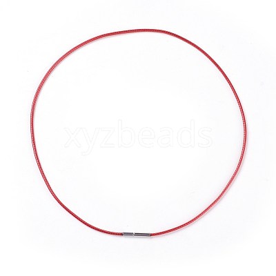 Waxed Polyester Cord Necklace Making MAK-I011-05-B-02-1