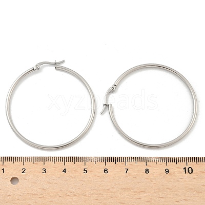Tarnish Resistant 304 Stainless Steel Big Hoop Earrings X-EJEW-F105-06P-1