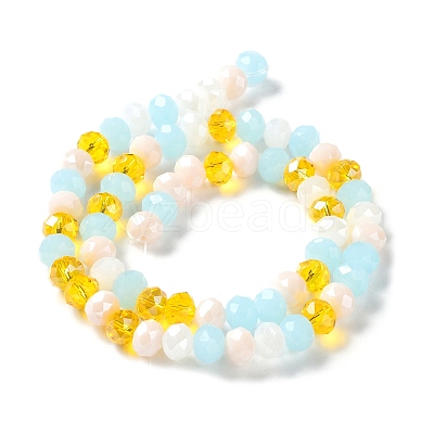 Glass Beads Strands EGLA-A034-M8mm-52-1