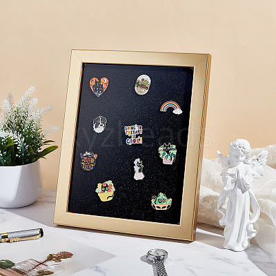 Wood & Plastic Rectangle Photo Frame Stand DJEW-WH0072-13C-03-1