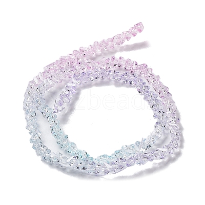 Transparent Glass Bead Strands X-GLAA-H023-03L-1