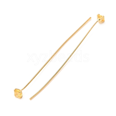 Brass Micro Pave Cubic Zirconia Stud Earring Findings CU-CBA4618-01G-04-1