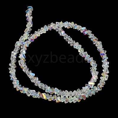 Electroplate Transparent Glass Beads Strands EGLA-P061-04C-AB22-1
