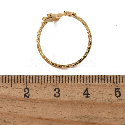 304 Stainless Steel Cuff Rings for Women RJEW-D285-01G-Y-1