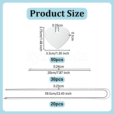 50Pcs Aluminum Big Pendants ALUM-OC0010-01A-1