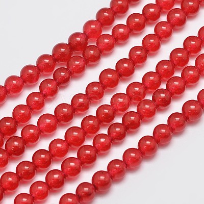 Natural & Dyed Malaysia Jade Bead Strands G-A146-6mm-A02-1