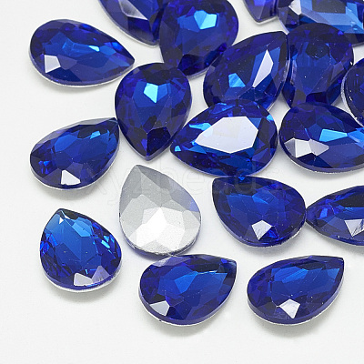 Pointed Back Glass Rhinestone Cabochons RGLA-T081-7x10mm-11-1