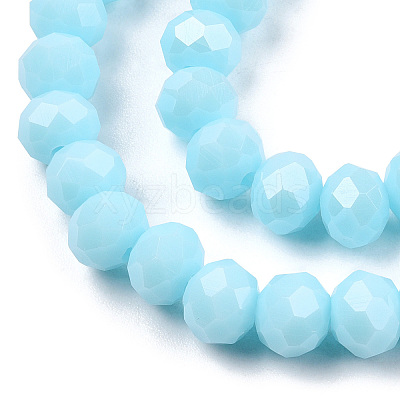 Electroplate Glass Beads Strands EGLA-A034-P6mm-A25-1