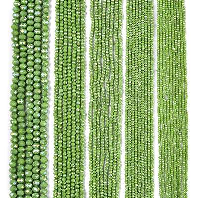 Electroplate Glass Beads Strands EGLA-A044-P3mm-B30-1