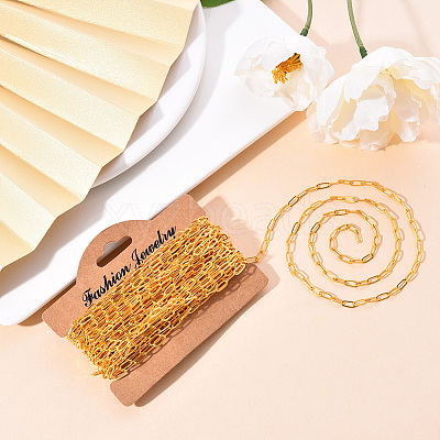 Brass Paperclip Chains CHC-R134-G-1
