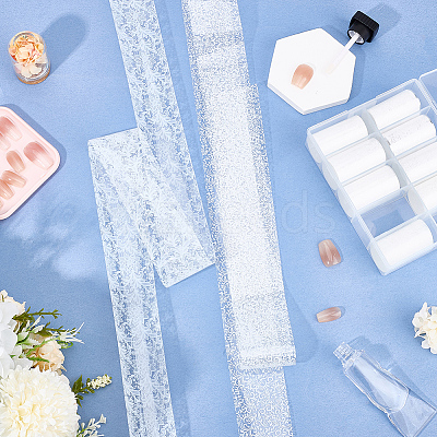 10 Rolls PET Lace Flower Nail Foils Floral Transfer Paper STIC-WH20010-16F-1