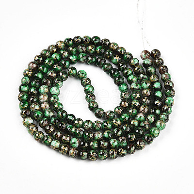 Baking Paint Glass Beads X1-DGLA-N003-6mm-B09-1
