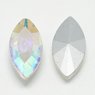 Pointed Back Glass Rhinestone Cabochons RGLA-T083-9x18mm-05-1