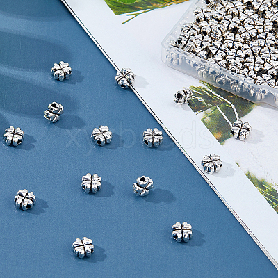 100Pcs Tibetan Style Zinc Alloy Beads TIBEB-DC0001-13-1