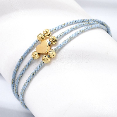 Polyester Multi-Strand Bracelets FB-CBA983F-02G-02-1