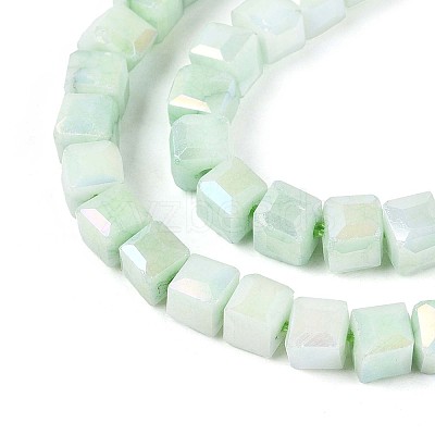 Anti-Tarnish Electroplate Glass Beads Strands GLAA-T025-4mm-10C-1
