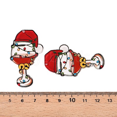 Christmas Theme Printing Acrylic Pendants BACR-N002-01I-1