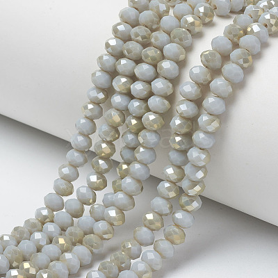 Electroplate Opaque Glass Beads Strands EGLA-A034-P4mm-H05-1