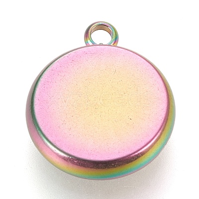 Ion Plating(IP) 304 Stainless Steel Pendant Cabochon Settings STAS-K202-03D-M-1