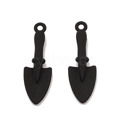 Spray Painted Alloy Big Pendants PALLOY-K003-08-1