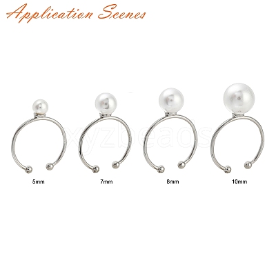 Brass Cup Peg Open Cuff Ring Settings LS-KK-G518-02P-01-1