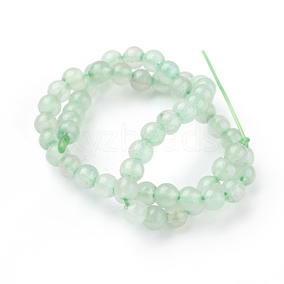 Natural Green Aventurine Beads Strands G-G099-4mm-17-1