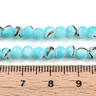 Baking Paint Glass Beads Strands DGLA-N010-4mm-03-1