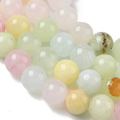 Natural Colorful Green Jade Beads Strands G-G757-01-8mm-1