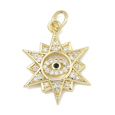 Brass Micro Pave Cubic Zirconia Pendants KK-K417-15B-G-1