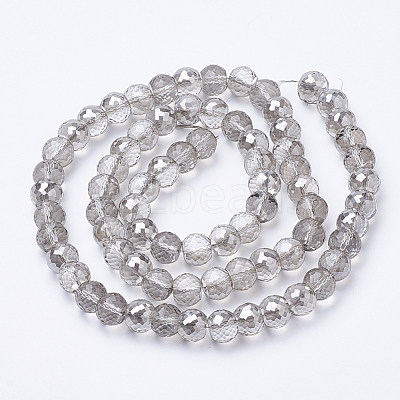 Electroplat Glass Beads Strands X-EGLA-Q092-8mm-A05-1