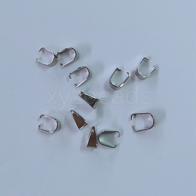 Stainless Steel Snap on Bails STAS-WH0033-07P-1