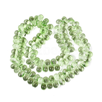 Baking Paint Transparent Glass Beads Strands GL-N005-02A-D06-1