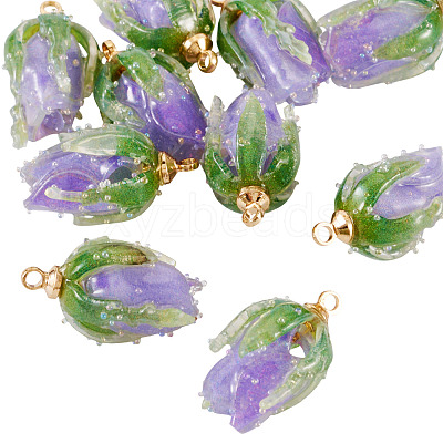 10Pcs Transparent Acrylic Pendants SACR-TA0001-66C-1