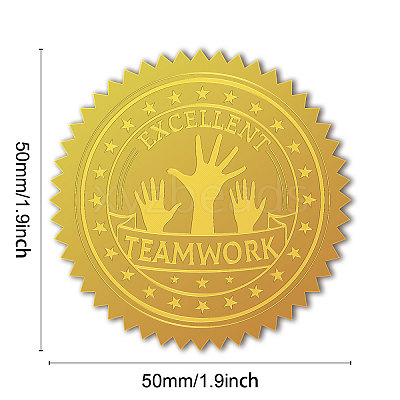 Self Adhesive Gold Foil Embossed Stickers DIY-WH0211-377-1