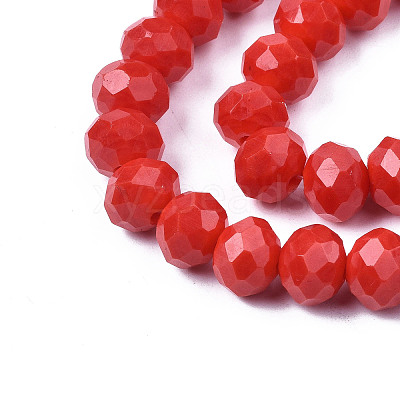 Opaque Solid Color Imitation Jade Glass Beads Strands EGLA-A044-P3mm-D22-1