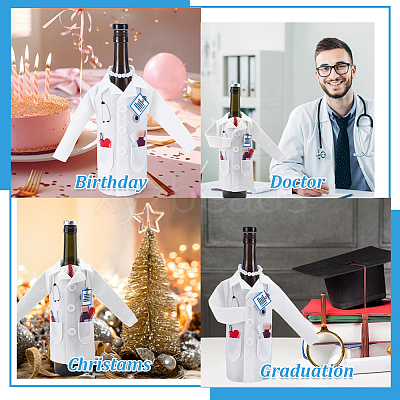 2Sets 2 Styles Felt Wine Bottle Cover Bag Decoration & Findings AJEW-CP0011-83-1