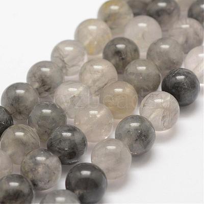 Natural Cloudy Quartz Beads Strands G-E376-6mm-01-1