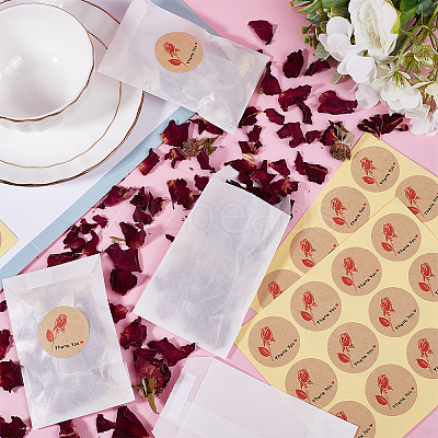 120Pcs Flat Translucent Glassine Waxed Paper Treat Bags Cookie Bags STIC-CP0001-11C-1