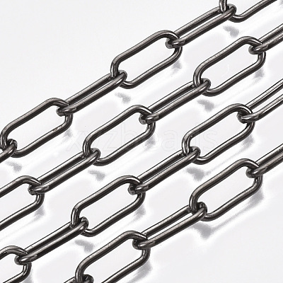 Unwelded Iron Paperclip Chains CH-S125-09B-B-1