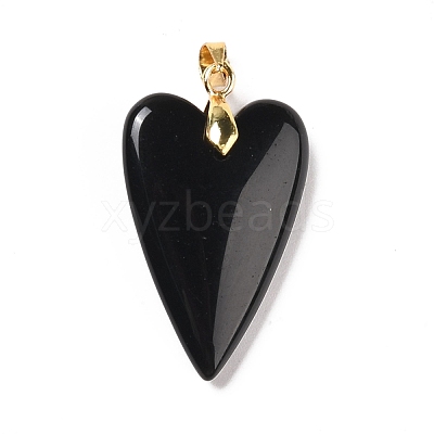 Natural Obsidian Pendants G-E570-01G-10-1