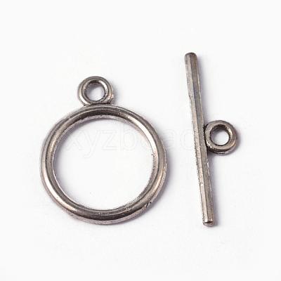 Tibetan Style Toggle Clasps X-TIBEP-A12208-S-FF-1