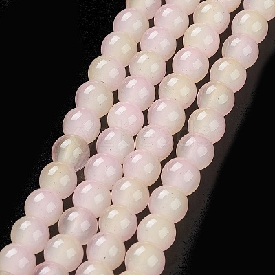 Baking Paint Glass Beads Strands DGLA-R053-01C-1