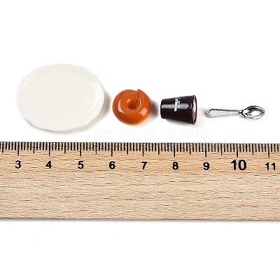 Resin Miniature Breakfast Set Ornaments DIY-H174-01A-1