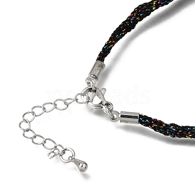 3.5MM Polyester Metallic Cord Braided Cord Necklace Making FB-CBAA152-01P-09-1