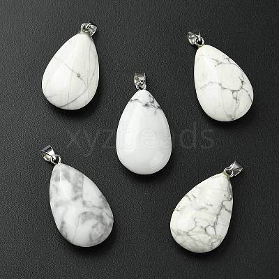 Natural Howlite Pendants GG-K002-09X-1