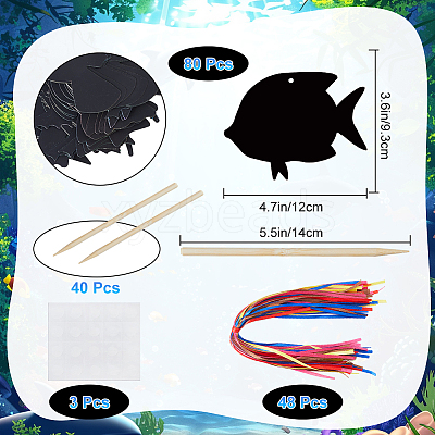 Rainbow Scratch Paper Art Pendant Decoration Kits DIY-WH20013-21C-1